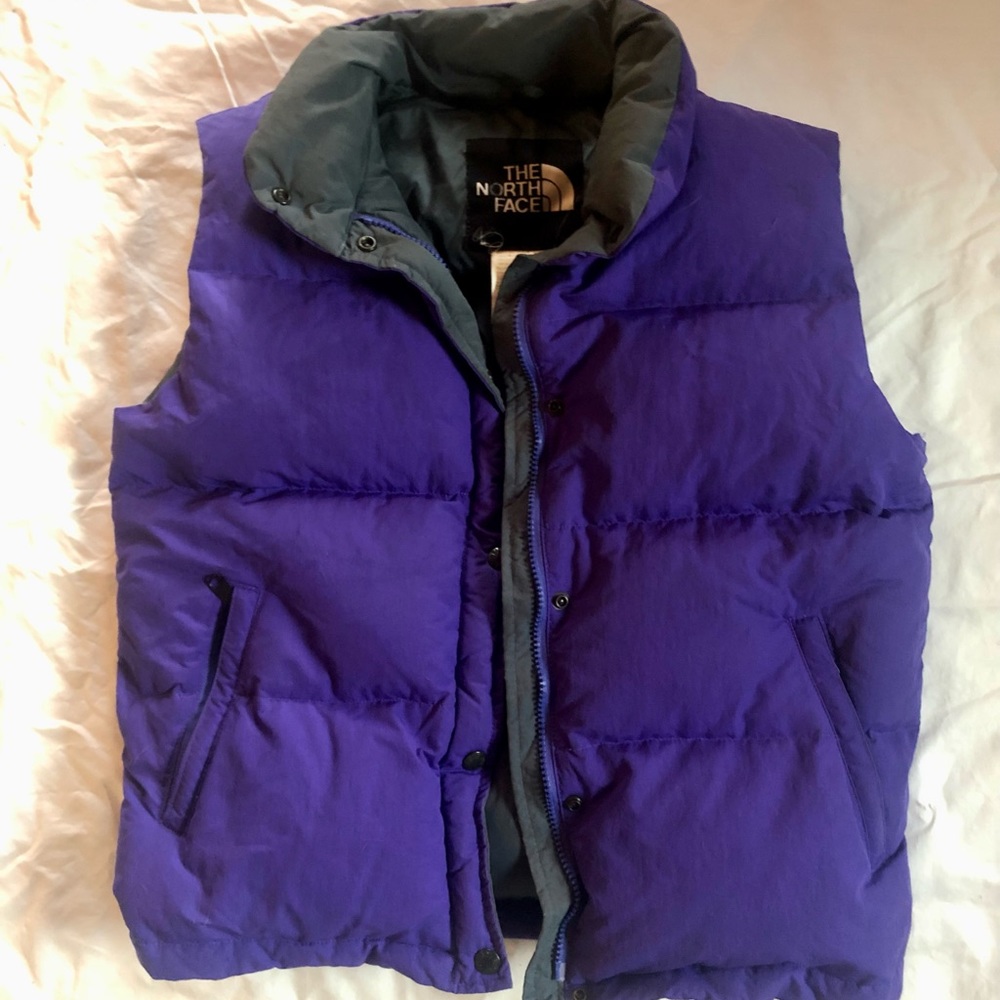 Vintage 90s North Face purple puffer vest size medium